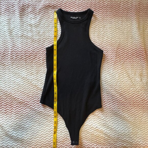 Abercrombie & Fitch Soft Ribbed Black Bodysuit - Size Medium - Picture 4 of 10